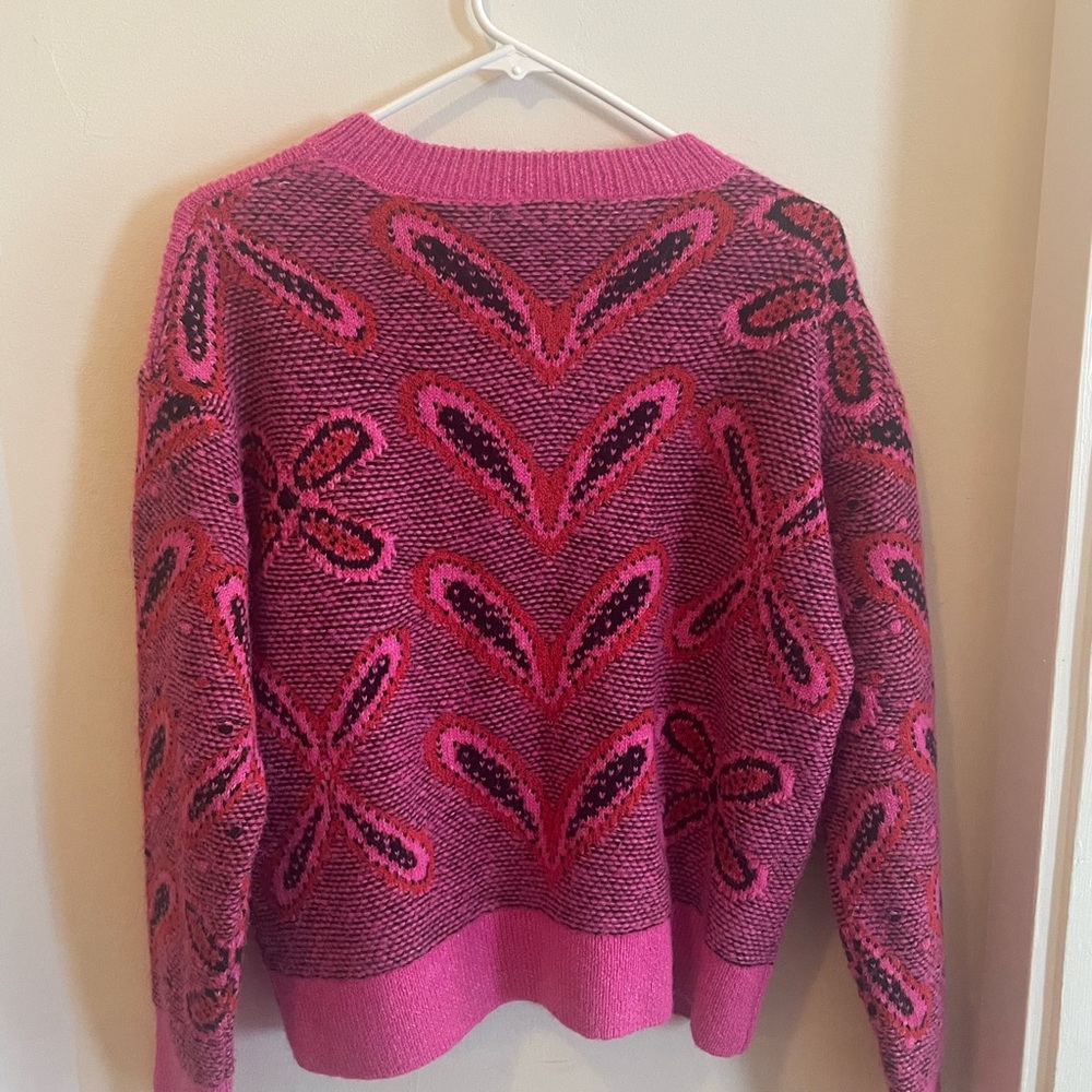 Zara Vibrant Pink Floral Cardigan - Picture 2 of 3